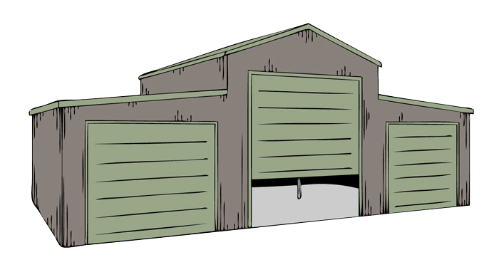Triple Garage Barn Style Roller Doors