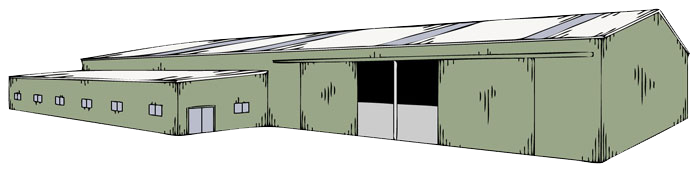 Factory Office Awning Sliding Doors Skylights